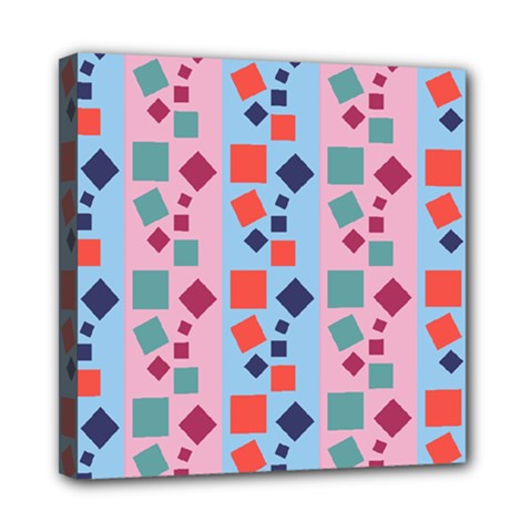 Background Desktop Squares Mini Canvas 8  X 8  by Sapixe