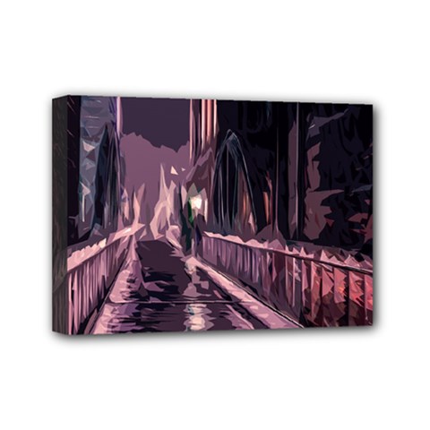 Texture Abstract Background City Mini Canvas 7  X 5  by Sapixe