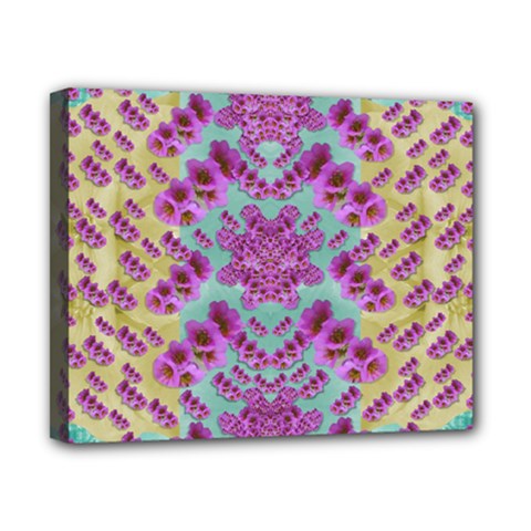 Climbing And Loving Beautiful Flowers Of Fantasy Floral Canvas 10  X 8  by pepitasart