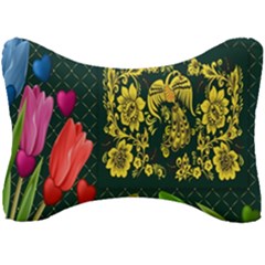Background Reason Tulips Colors Seat Head Rest Cushion by Sapixe
