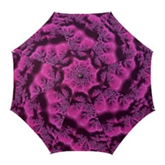 Fractal Artwork Pink Purple Elegant Golf Umbrellas by Sapixe