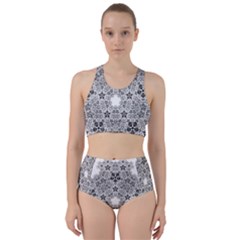 Fractal Background Foreground Racer Back Bikini Set by Sapixe