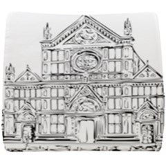 Line Art Architecture Church Italy Seat Cushion by Sapixe