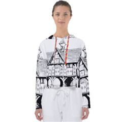 Line Art Architecture Vintage Old Women s Slouchy Sweat by Sapixe