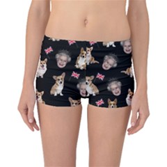 Queen Elizabeth s Corgis Pattern Boyleg Bikini Bottoms by Valentinaart