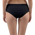 Black and white optical illusion dots and lines Reversible Mid-Waist Bikini Bottoms View2