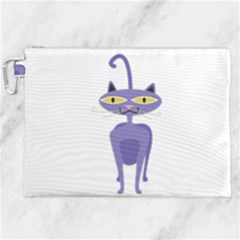 Cat Clipart Animal Cartoon Pet Canvas Cosmetic Bag (xxl) by Sapixe