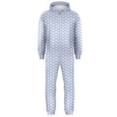 Alice Blue White Kisses In English Country Garden Hooded Jumpsuit (men)  by PodArtist