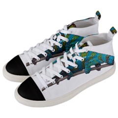 Reptile Lizard Animal Isolated Men s Mid-top Canvas Sneakers by Sapixe