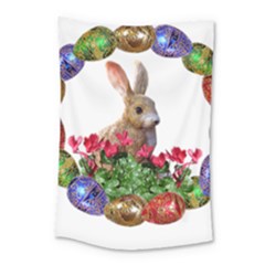 Easter Eggs Rabbit Celebration Small Tapestry by Sapixe