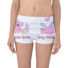 Long Distance Lover - Cute Unicorn Boyleg Bikini Bottoms by Valentinaart