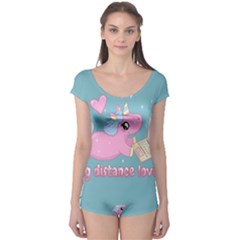 Long Distance Lover - Cute Unicorn Boyleg Leotard  by Valentinaart