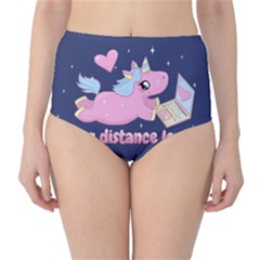 Long Distance Lover - Cute Unicorn Classic High-waist Bikini Bottoms by Valentinaart