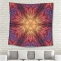 Fractal Abstract Artistic Square Tapestry (Large) View2