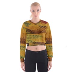 Fabric Textile Texture Abstract Cropped Sweatshirt by Sapixe