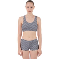 White Fabric Pattern Textile Work It Out Gym Set by Sapixe