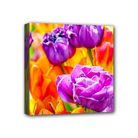Tulip Flowers Mini Canvas 4  X 4  by FunnyCow