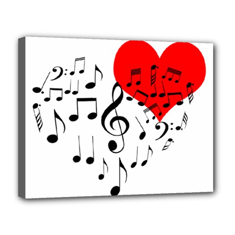 Singing Heart Canvas 14  X 11  by FunnyCow