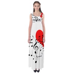 Singing Heart Empire Waist Maxi Dress by FunnyCow