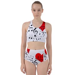 Singing Heart Racer Back Bikini Set by FunnyCow