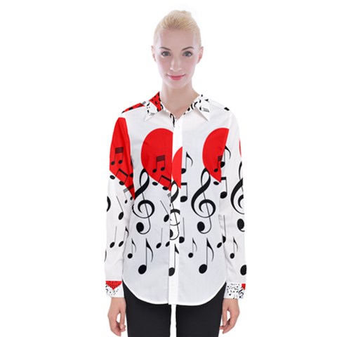 Singing Heart Womens Long Sleeve Shirt by FunnyCow