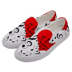 Singing Heart Men s Canvas Slip Ons by FunnyCow