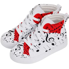 Singing Heart Kid s Hi-top Skate Sneakers by FunnyCow