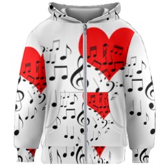 Singing Heart Kids Zipper Hoodie Without Drawstring by FunnyCow
