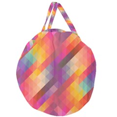 Abstract Background Colorful Pattern Giant Round Zipper Tote by Nexatart