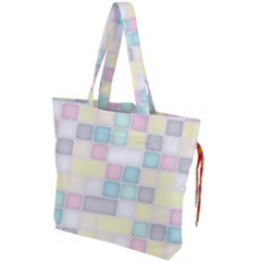 Background Abstract Pastels Square Drawstring Tote Bag by Nexatart