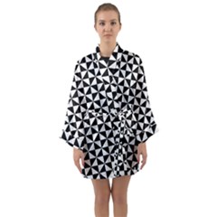 Triangle Pattern Simple Triangular Long Sleeve Kimono Robe by Nexatart