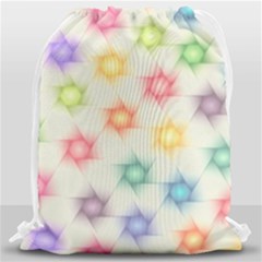 Polygon Geometric Background Star Drawstring Bag (large) by Nexatart
