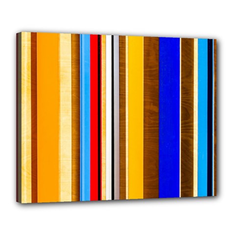 Colorful Stripes Canvas 20  X 16  by FunnyCow