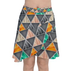 Abstract Geometric Triangle Shape Chiffon Wrap by Nexatart
