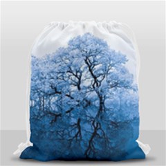 Nature Inspiration Trees Blue Drawstring Bag (small) by Nexatart