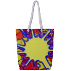Embroidery Dab Color Spray Full Print Rope Handle Tote (small) by Nexatart