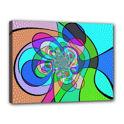 Retro Wave Background Pattern Canvas 16  X 12  by Nexatart