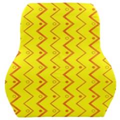 Yellow Background Abstract Car Seat Back Cushion  by Nexatart
