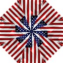 American Usa Flag Vertical Hook Handle Umbrellas (Small) View1