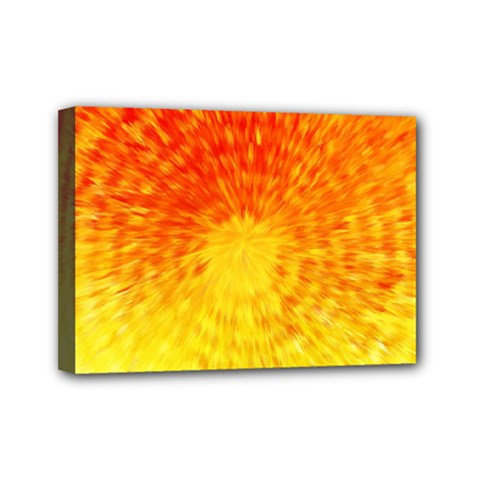 Abstract Explosion Blow Up Circle Mini Canvas 7  X 5  by Nexatart