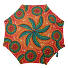 Background Texture Mosaic Pink Hook Handle Umbrellas (small) by Nexatart