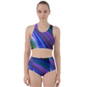 Background Abstract Curves Racer Back Bikini Set View1