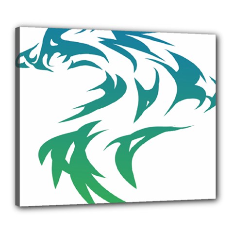 Wolf Dog Fox Animal Pet Vector Canvas 24  X 20  by Sapixe