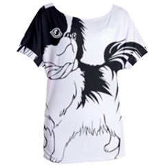 Animal Canine Dog Japanese Chin Women s Oversized Tee by Sapixe