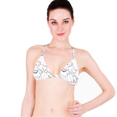 Dog Cat Pet Silhouette Animal Bikini Top by Sapixe