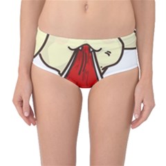 Doggy Dog Puppy Animal Pet Figure Mid-waist Bikini Bottoms by Sapixe