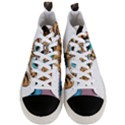 Kitty Cat Big Eyes Ears Animal Men s Mid-Top Canvas Sneakers View1