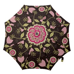 Flowers Wallpaper Floral Decoration Hook Handle Umbrellas (medium) by Nexatart