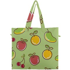 Seamless Pattern Healthy Fruit Canvas Travel Bag by Nexatart
