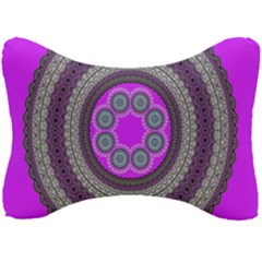 Round Pattern Ethnic Design Seat Head Rest Cushion by Nexatart